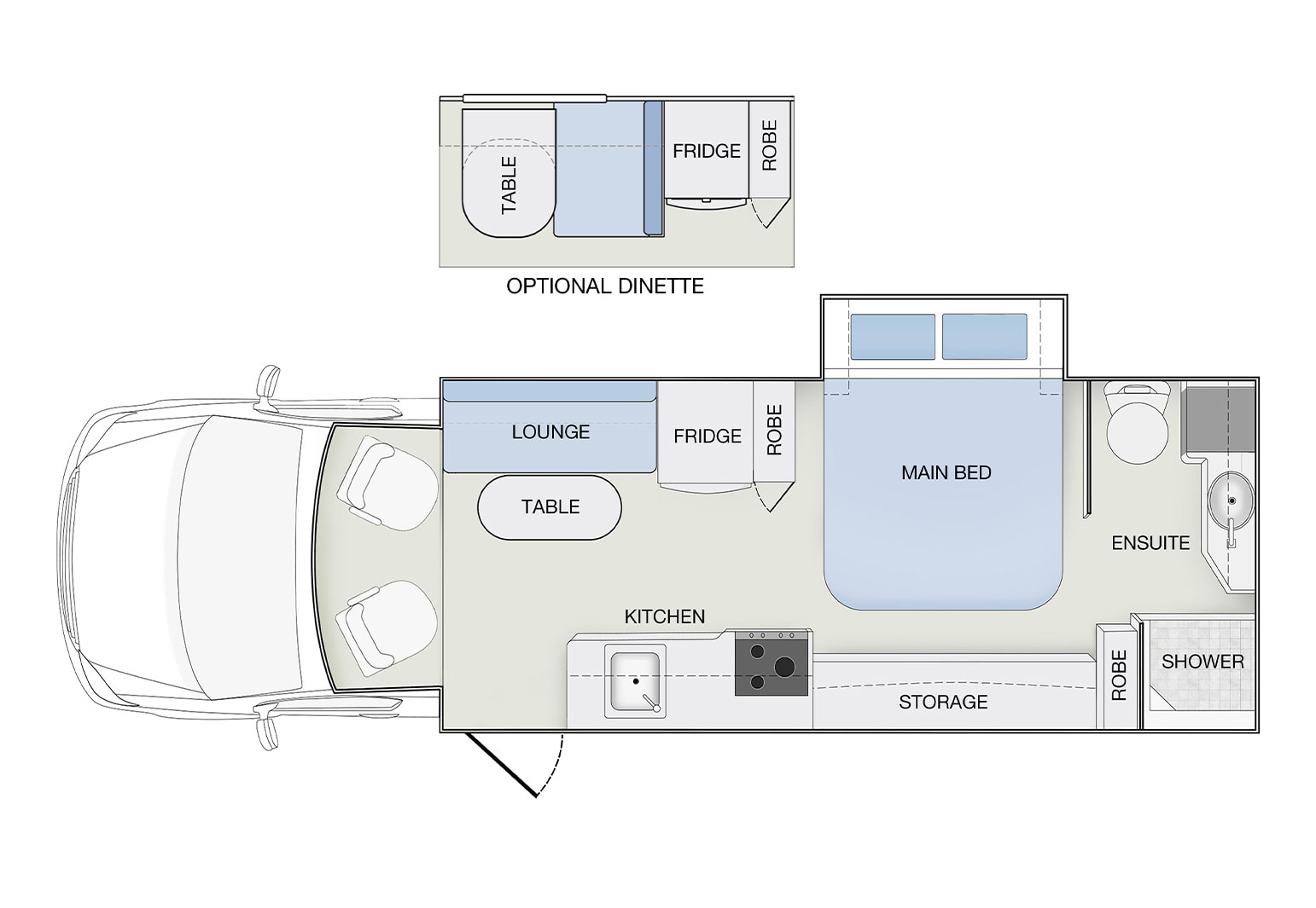 Winnebago Coogee floor plan 1 of 2