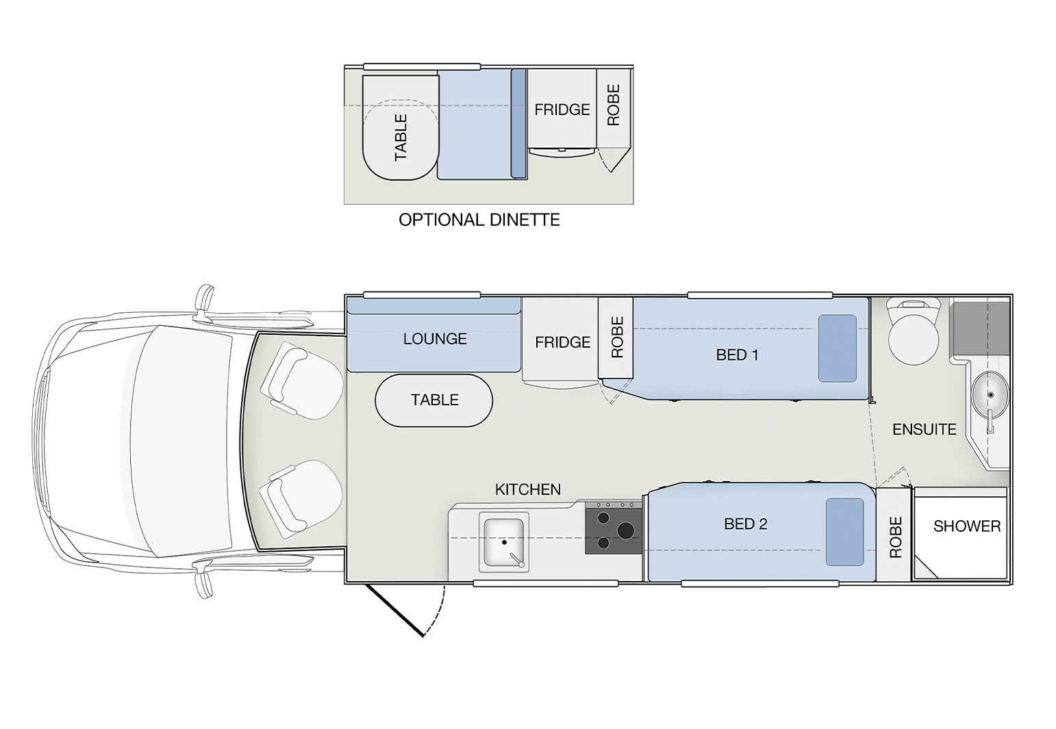 Winnebago Jervis floor plan 1 of 2