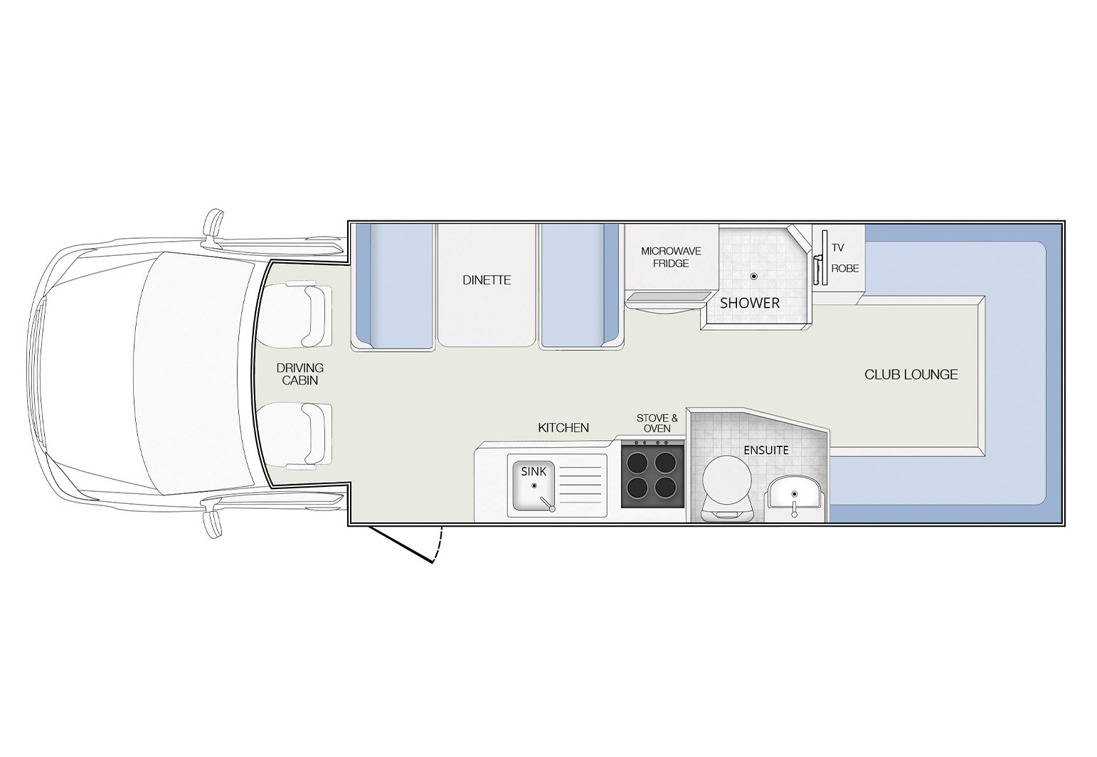 Winnebago Kirra floor plan 1 of 2